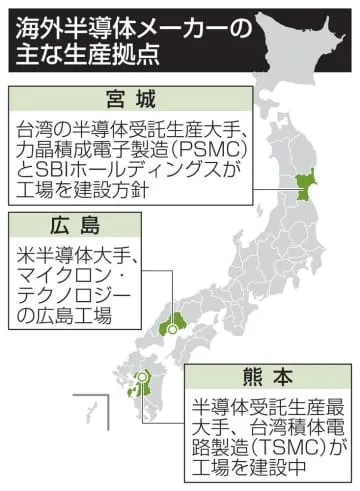 台湾半導体、宮城に工場建設へ