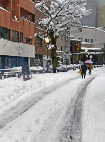 北陸大雪、転倒やスリップ相次ぐ