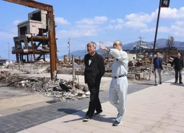 建築家の隈研吾さんが輪島市視察