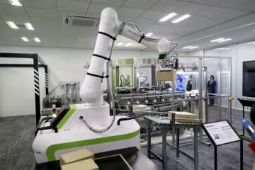 ロボットで仕分け、自動で検査