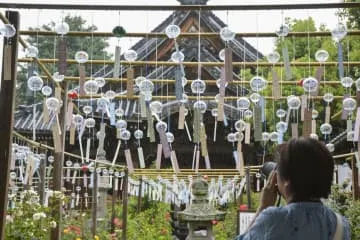 奈良の寺で風鈴まつり