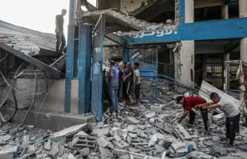 UNRWA、学校の7割が被害