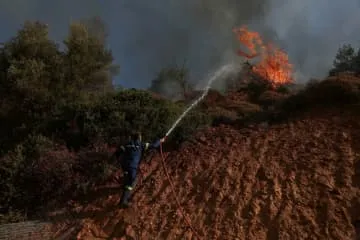 山火事、アテネに迫る