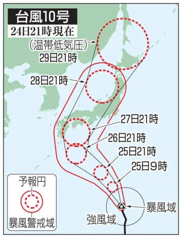 台風、27日以降に接近恐れ