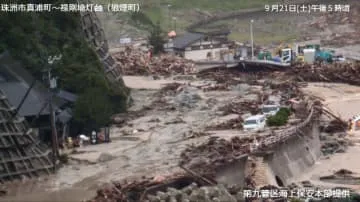 被災地の上空映像を報道向け公開