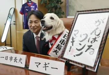 犬の日、市長犬が「公務」