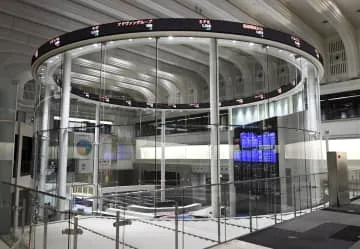 東証、午前終値3万8429円