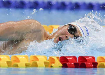 男子400個メで西川我咲が優勝