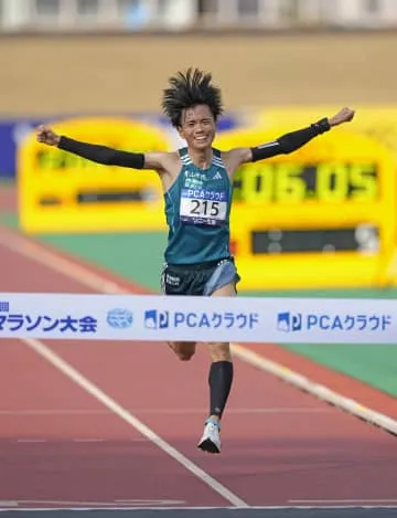 若林が初マラソン日本最高