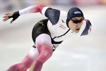 男子500mで新濱立也が優勝