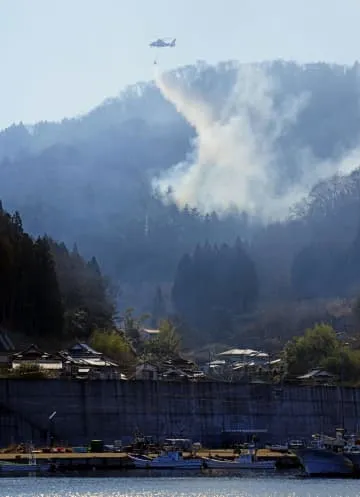 岩手の山林火災、3日目